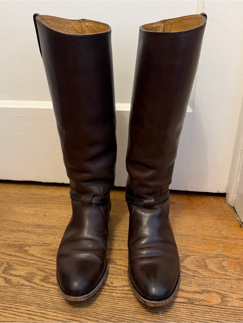Vintage Frye Riding Boot - Dark Brown Leather Tall 76976
